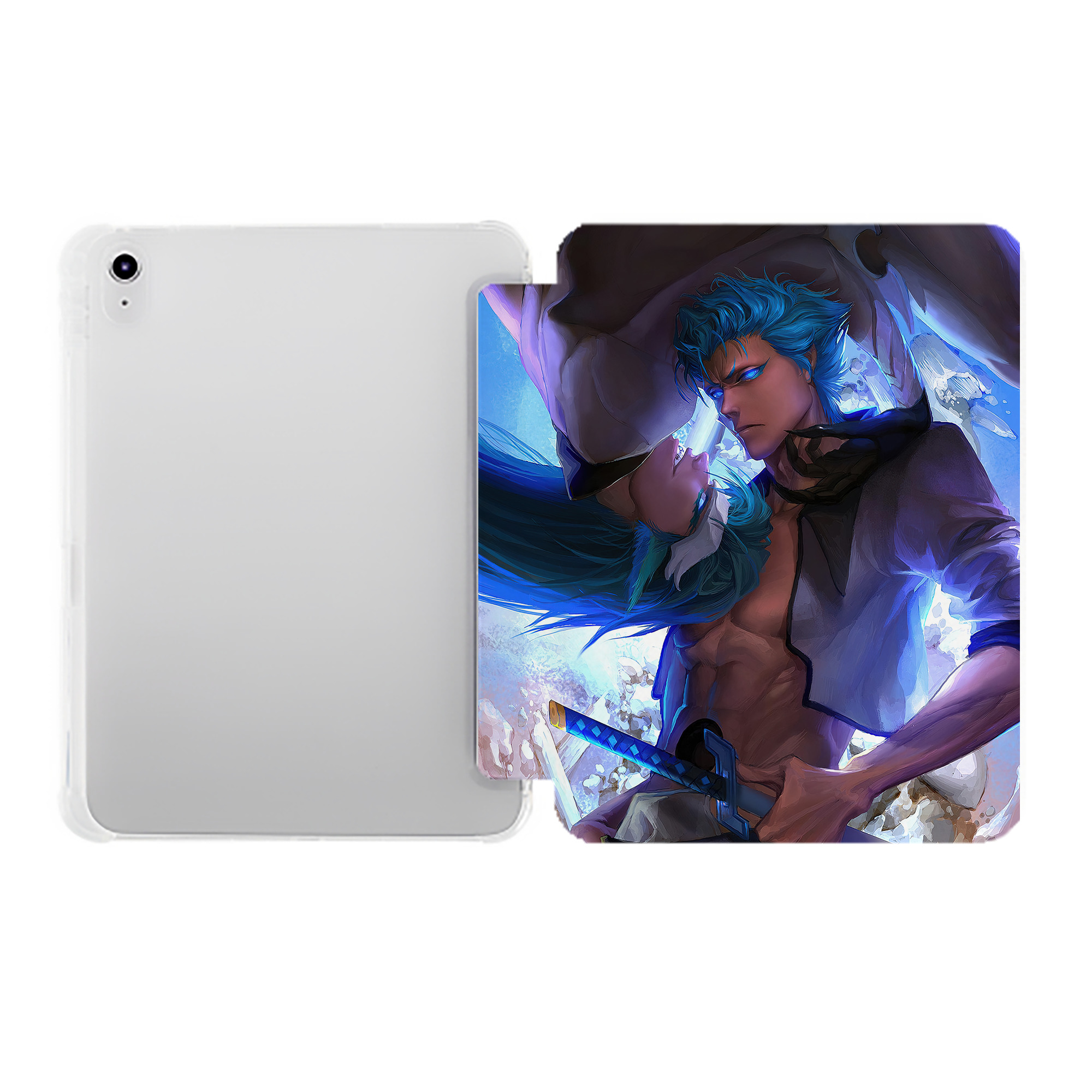 （画像用） ブリーチ BLEACH IPad ケース ペン収納付き 三つ折りスタンド PUレザー×シリコン 対応機種9.5/10.5/10.9インチ